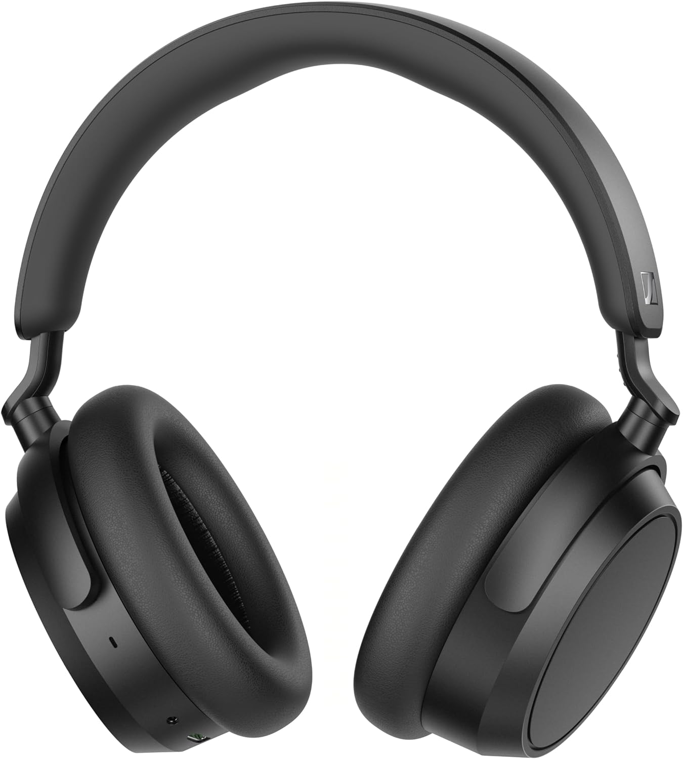 This is an image of a pair of over-ear Sennheiser Accentum Pluss headphones. These types of headphones are designed to cover the entire ear and typically provide good sound isolation. They have cushioned ear cups, an adjustable headband, and no visible wires, suggesting that they connect to audio sources via Bluetooth or another wireless technology. The design appears sleek and modern, commonly seen in consumer electronics aimed at casual listening or even professional audio work.