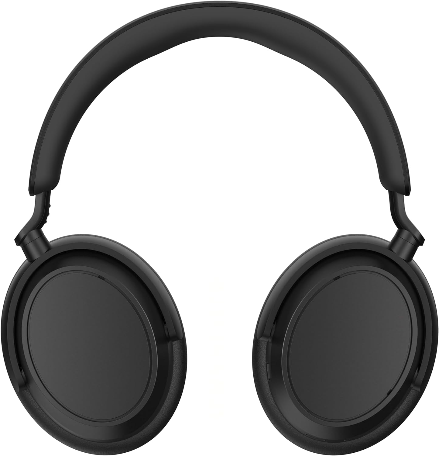 The image shows a pair of Sennheiser Accentum Plus headphones, which are typically used for listening to audio from a device such as a phone, computer, or music player. These headphones have a large cushioned ear cup that covers the entire ear. They are black in color, and the design appears sleek and modern. The headphones have a headband that connects the two ear cups, and it looks adjustable to fit different head sizes.