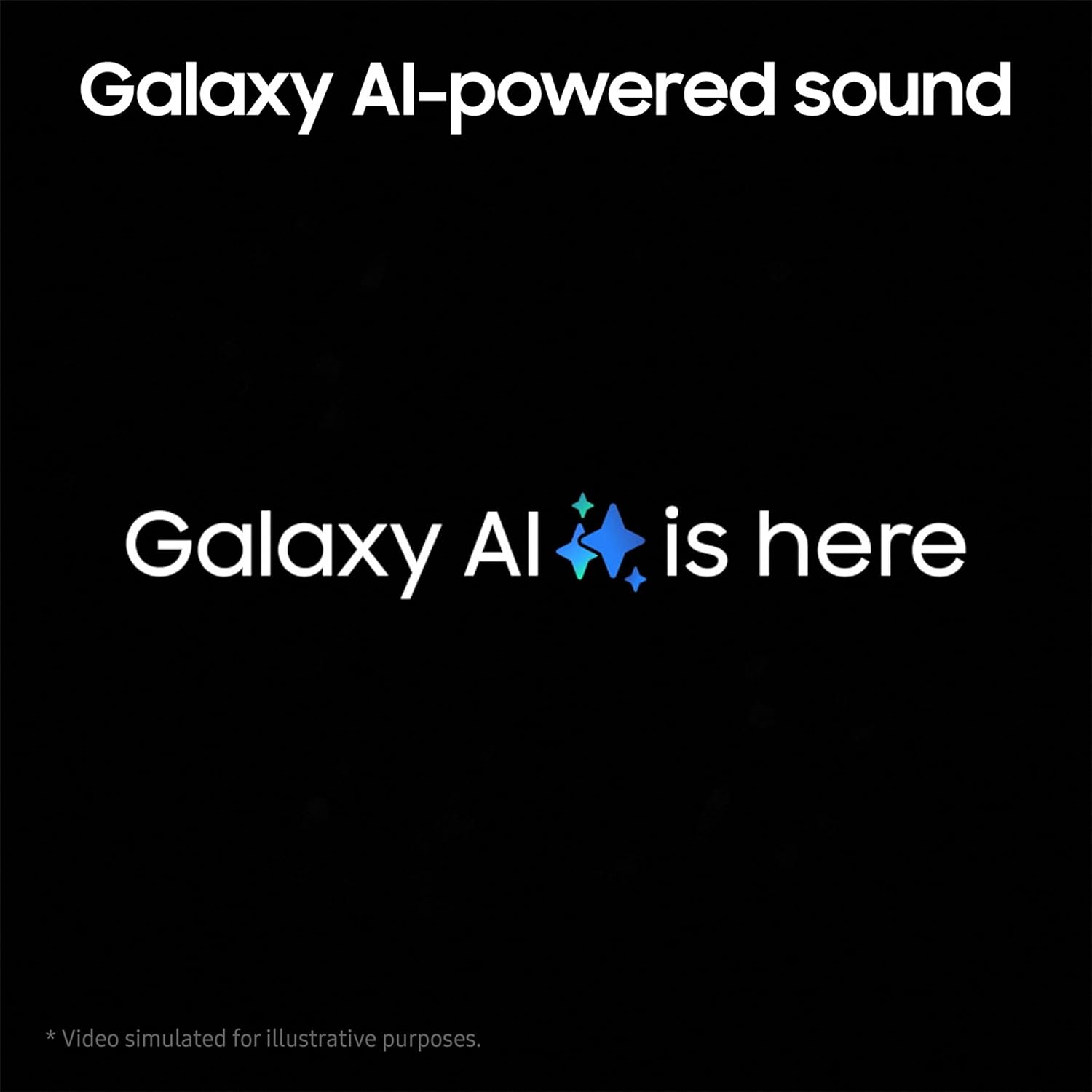 The image is predominantly black with white and blue text that reads 